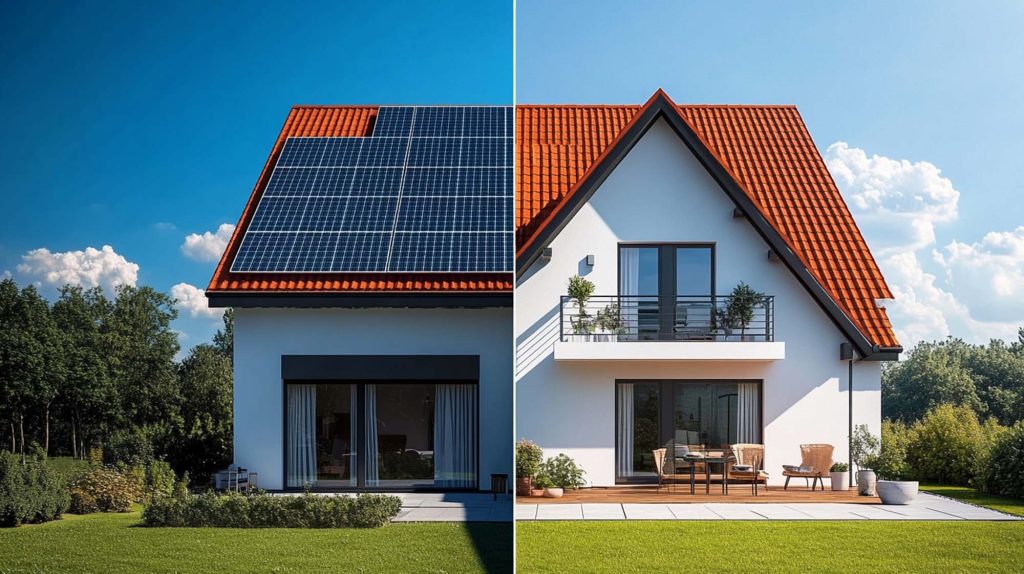 Porovnanie rodinného domu s fotovoltikou a bez fotovoltiky